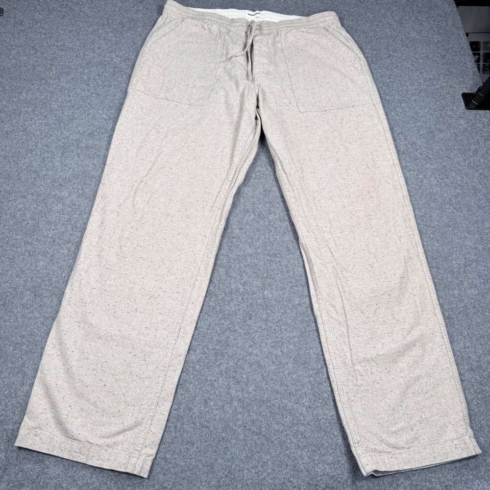 Taylor Stitch Apres Pant Oat Donegal XL Mens Relaxed Fit Organic Cotton 2407BPOD